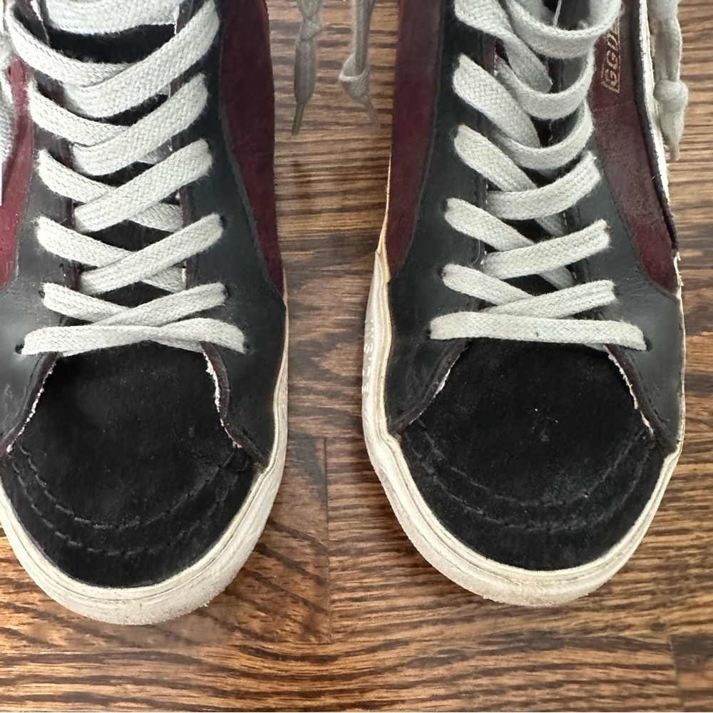 Golden Goose GGDB Slide Sneakers Snakeskin High Top Leopard Print Suede Sz 36 - Picture 4 of 16
